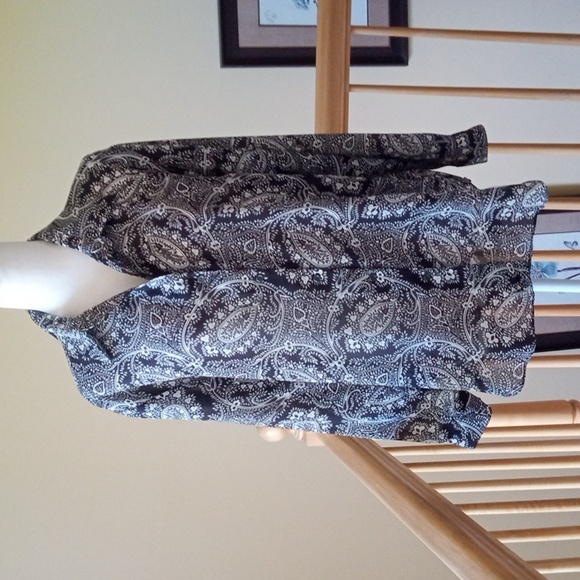 Diane Von Furstenberg The Color Authority Paisley print long sleeve blouse top - Picture 1 of 9